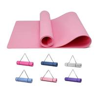Good Nite Yoga Mat TPE Non-Slip Exercise Fitness Pilates Gymnastics Training Sport Mat Turn Mats Floor Gym with Carry Strap 183 x 61 x 0.6 cm(Pink)