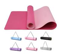 Good Nite Yoga Mat TPE Non-Slip Exercise Fitness Pilates Gymnastics Training Sport Mat Turn Mats Floor Gym with Carry Strap 183 x 61 x 0.6 cm(Pink/Red Plum)
