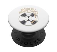 Good Ol’ Vinyl Days Retro Record Music Lover Design PopSockets Adhesive PopGrip