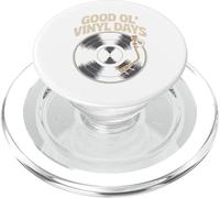 Good Ol’ Vinyl Days Retro Record Music Lover Design PopSockets PopGrip for MagSafe