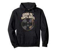 Good Ol’ Vinyl Days Retro Record Music Lover Design Pullover Hoodie