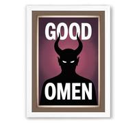 Good Omen Vintage Framed Wall Art Print A3 (42×29.7cm) White, Wall Decor for Living Room, Bedroom, Office & Home, Ready to Hang, Art Gift