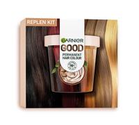 Garnier Good Permanent Hair Dye Replen Kit, 4.0 Cacao Brown, Up To 100% Grey Coverage, 8 Weeks Long-Lasting Colour, No-Drip Application