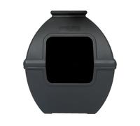 Good Pet Stuff Hidden Litter Box Planter, Decorative Cat Litter Enclosure with Carbon Filter, Upgraded Design, Easy to Clean, Replacement Kit, Courtyard Square Style, Charcoal Black