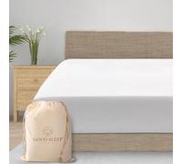 Good Sleep Bedding 800 Thread Count Twin XL Fitted Sheet with Elastic All Around 100% Egyptian Cotton Sateen Weave, Upto 18 inches White