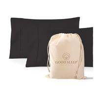 Good Sleep Bedding Cotton Pillow Cases 2 Pack, Sateen Weave Standard Hotel Pillows Cases, Soft Dark Grey Pillowcases 2 Pack, Snug Fit Pillow Case
