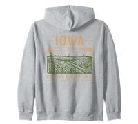 Good Soil & Honest Days Vintage Iowa Pride Design Zip Hoodie