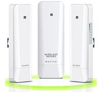 GOOD STORY Point-to-Point/Multipoint Wireless Bridge, 3 Units, 5.8 GHz, Weatherproof, Pre-configured, Safe and Reliable, Perfect for Home and Business