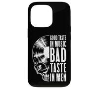 Good Taste In Music Bad Taste In Men Vinyl Lover Skull LP Case for iPhone 13 Pro