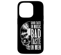 Good Taste In Music Bad Taste In Men Vinyl Lover Skull LP Case for iPhone 14 Pro