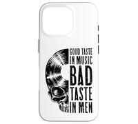 Good Taste In Music Bad Taste In Men Vinyl Lover Skull LP Case for iPhone 16 Pro
