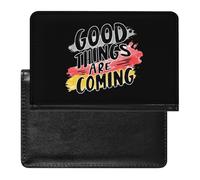 Good Things are Coming Trendy Passport Holder Credit Card Cover Travel Essentials Wallet