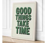 Good Things Take Time Canvas Wall Art Print 18x12 Inch
