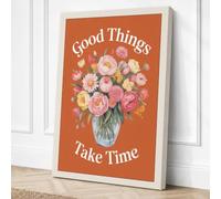 Good Things Take Time Canvas Wall Art Print 24x16 Inch