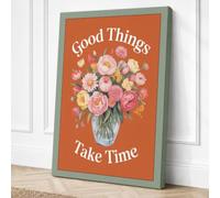 Good Things Take Time Canvas Wall Art Print 30x20 Inch