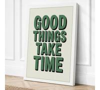 Good Things Take Time Canvas Wall Art Print 36x24 Inch