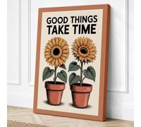 Good Things Take Time Canvas Wall Art Print 36x24 Inch