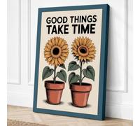 Good Things Take Time Canvas Wall Art Print 36x24 Inch