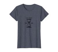 Good Things Take Time Hourglass Inspirational T-Shirt, Women, Heather Blue, L