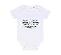 Good Tidings of Comfort and Joy [BCX] Baby Grow Vest, 6-12 Months, White