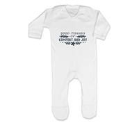 Good Tidings of Comfort and Joy [BCX] Baby Romper Jumpsuit with feet, 0-3 Months, White