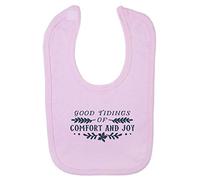 Good Tidings of Comfort and Joy [BCX] Cotton Baby bib - Pastel Pink