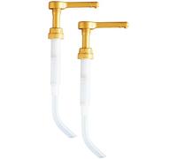 Good Times Coffee Co. Sauce Pumps for Torani 64 oz Sauce Bottles, 2 Pack | 1/2 fl oz per pump, drip-free nozzle, lockable, reusable, BPA-free, fits DaVinci, Hollander and Ghirardelli sauce bottles