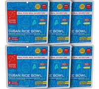 GOOD TO-GO Cuban Rice Bowl - 6-Pack of Double Servings | Dehydrated Backpacking and Camping Food | Lightweight | Easy to Prepare