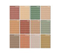 Good Tuesday - 12 x 12 Sheets A4 Monthly Undated Wall Planner, Designed for Students and Offices - Printed on 100% Recycled Uncoated Matte Paper - Designed & Made in the UK (Multi-Coloured)