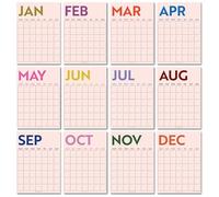 Good Tuesday, 12 x A3 Extra Large, Simply Bright Wall Planner - Undated, 12 Months, Jan - Dec - Flexible & Versatile Design - 100% Recycled & Recyclable Paper - UK Made