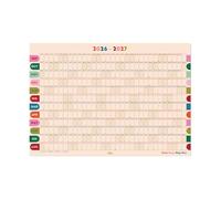 Good Tuesday - 2026-2027 Academic Wall Planner, Play Nice Arches Landscape Family Planner, With Week Numbers & Moon Phases, Non-Toxic Vegetable Ink, 100% Recycled Matte Paper, UK Made