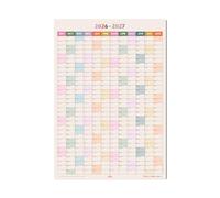 Good Tuesday 2026-2027 Academic Wall Planner, Portrait Layout, Week Numbers & Moon Phases, Recycled Matte Paper, UK Designed & Made, 49 x 70 cm