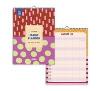 Good Tuesday - 2026-2027 Family Planner, Colour Flow - Colourful 5 Column Academic Wall Calendar, Sept to August, UK & US Holidays, Recycled Paper, Plastic Free Packaging, Made in the UK, A3