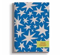 Good Tuesday - 2026 A5 Diary, Colbalt Starburst Design - Hardcover Planner - Week to View with Monthly Calendar Pages, To-Do List & Notes Pages - With UK & US Holidays - UK Made