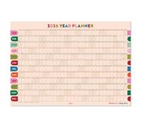 Good Tuesday - 2026 Wall Planner - Landscape Layout, 70 x 49cm, Play Nice Arches - Non-Toxic Vegetable Ink, 100% Recycled Paper, UK Made