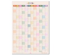 Good Tuesday - 2026 Year Wall Planner, This is the Year Planner - Portrait Layout - with Week Numbers & Moon Phases - Non-toxic Vegetable Ink, 150gsm Bleed-proof Paper, UK Made, 70 x 49 cms