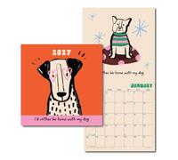 Good Tuesday 2027 Wall Calendar | Dog Life | 21 x 21 cm | 21 x 42 cms open | Writing Space 2.8 x 3.3 cms | UK & US Holidays | Week Numbers | Moon Phases | Recycled | Made in the UK