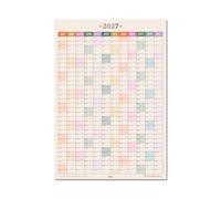 Good Tuesday - 2027 Year Wall Planner, This is the Year Planner - Portrait Layout - with Week Numbers & Moon Phases - Non-toxic Vegetable Ink, 150gsm Bleed-proof Paper, UK Made, 70 x 49 cms