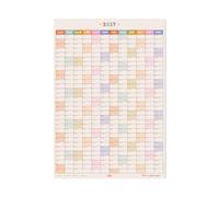 Good Tuesday - 2027 Year Wall Planner, Your Year in Pastels - Portrait Layout - with Week Numbers & Moon Phases - Non-toxic Vegetable Ink, 150gsm Bleed-proof Paper, UK Made, 70 x 49 cms