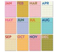 Good Tuesday - A3 Monthly Undated Wall Planner Sheets x 12 - Sunday Start 12 Separate Prints, For Students and Offices - 100% Recycled Uncoated Matte Paper - Made in the UK (Vibrant Pink and Red)