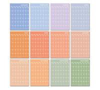 Good Tuesday - A3 Monthly Undated Wall Planner Sheets x 12 - Sunday Start 12 Separate Prints, For Students and Offices - 100% Recycled Uncoated Matte Paper - Made in the UK (Peachy)