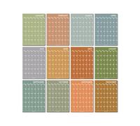 Good Tuesday A4 Monthly Undated Wall Planner, 12 Individual Monthly Pages, Pale Blue Design, Recycled Matte Paper, UK Designed & Made