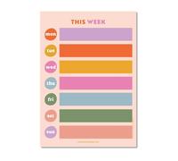 Good Tuesday - A4 Weekly Magnetic Planner - Fridge Magnet Planner in Colour Block Design - Designed for Meal Plans, Chores & Family Use - Easy WIpe Laminated Surface - Designed & Made in the UK