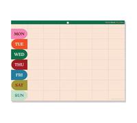 Good Tuesday - A4 Weekly/Monthly Undated Planner Pad - 52 Tear Away Pages - Work Hard, Play Nice - Ideal for Students and Offices - Printed on 100% Recycled Uncoated Matte Paper - Made in the UK