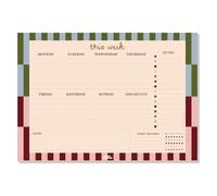 Good Tuesday - A4 Weekly Undated Planner Pad - 52 Tear Away Pages - Boho Nouveau - Ideal for Students and Offices - Printed on 100% Recycled Uncoated Matte Paper - Designed & Made in the UK