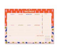 Good Tuesday - A4 Weekly Undated Planner Pad with 52 Tear Away Pages in Colour Flow Design! Ideal for Students and Offices, Printed on 100% Recycled Uncoated Matte Paper, Designed & Made in the UK