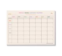 Good Tuesday A4 Weekly Undated Social Media Planner Pad, 50 Tear-Off Pages, Recycled Matte Paper, Multi-Coloured, UK Designed & Made