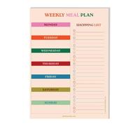 Good Tuesday - A5 Daily Meal Planner Pad and Shopping List - 50 Tear Away Pages - Work Hard, Play Nice! - Ideal for Students and Offices - 100% Recycled Uncoated Matte Paper - Made in the UK