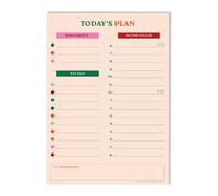 Good Tuesday - A5 Daily Planner Pad with 50 Tear Away Pages in Work Hard, Play Nice Design! Ideal for Students and Offices, Printed on 100% Recycled Uncoated Matte Paper, Designed & Made in the UK