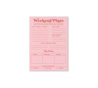 Good Tuesday - A5 Weekend Planner Pad - 50 Tear Away Pages - Pink & Red- Ideal for Students and Offices - Printed on 100% Recycled Uncoated Matte Paper - Designed & Made in the UK